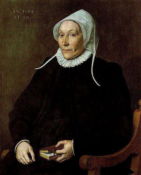 Cornelis Ketel Portrait of a Woman aged 56 in 1594 China oil painting art